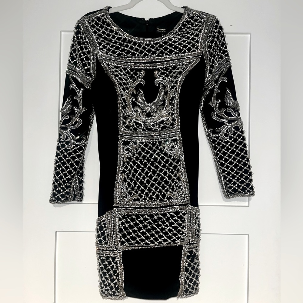 Stunning Sivalia Couture Black Velvet Dress!